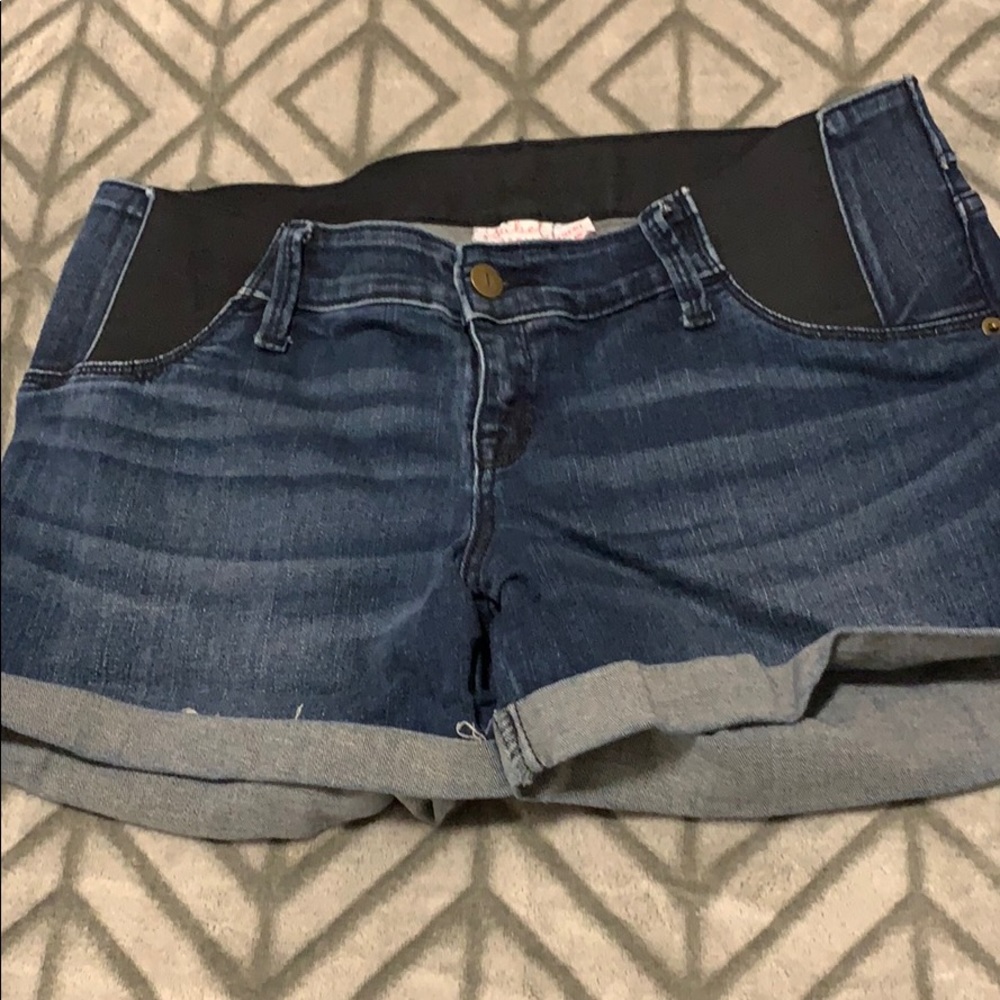 Maternity jean shorts